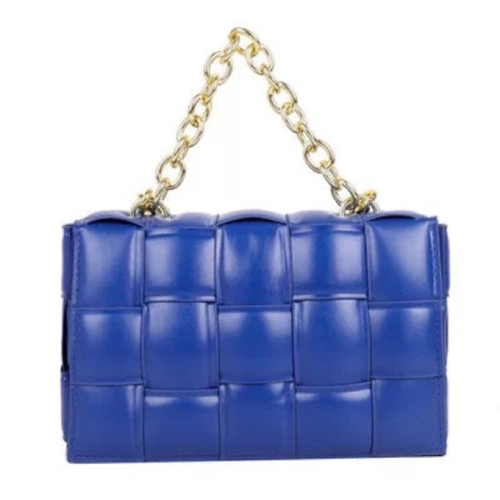 Padded up Chain Handbag (Blue)
